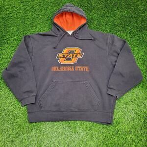 Oklahoma State Cowboys Hoodie Large 25x25 Boxy Faded-Black
